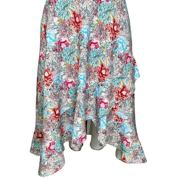 Black Halo Marie White Floral Midi Dress | 8 - Picture 5 of 10